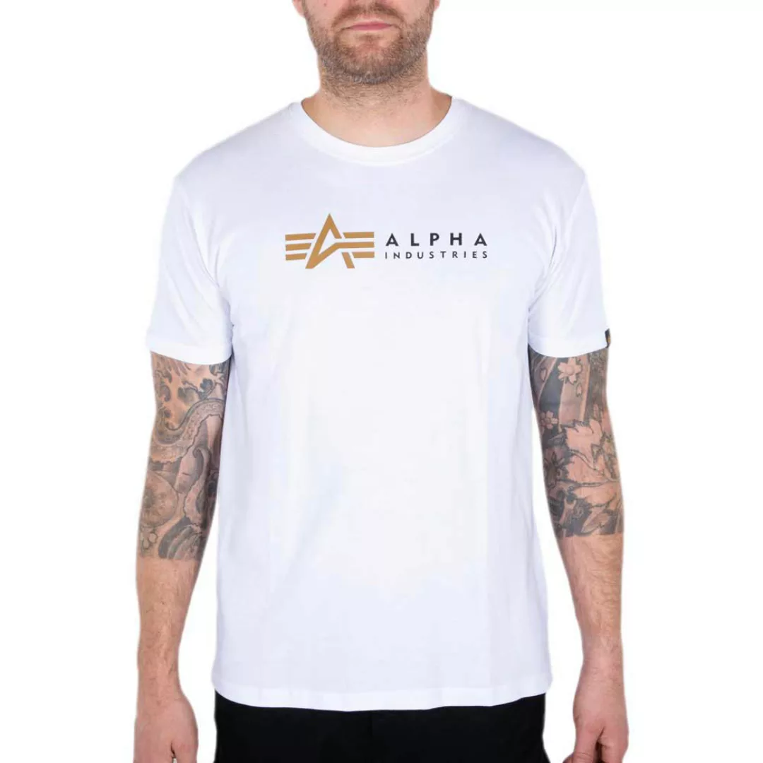 Alpha Industries Label Kurzärmeliges T-shirt XL White günstig online kaufen