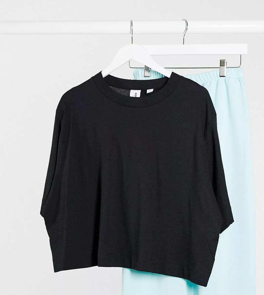 COLLUSION Plus – Kastiges T-Shirt in Schwarz günstig online kaufen
