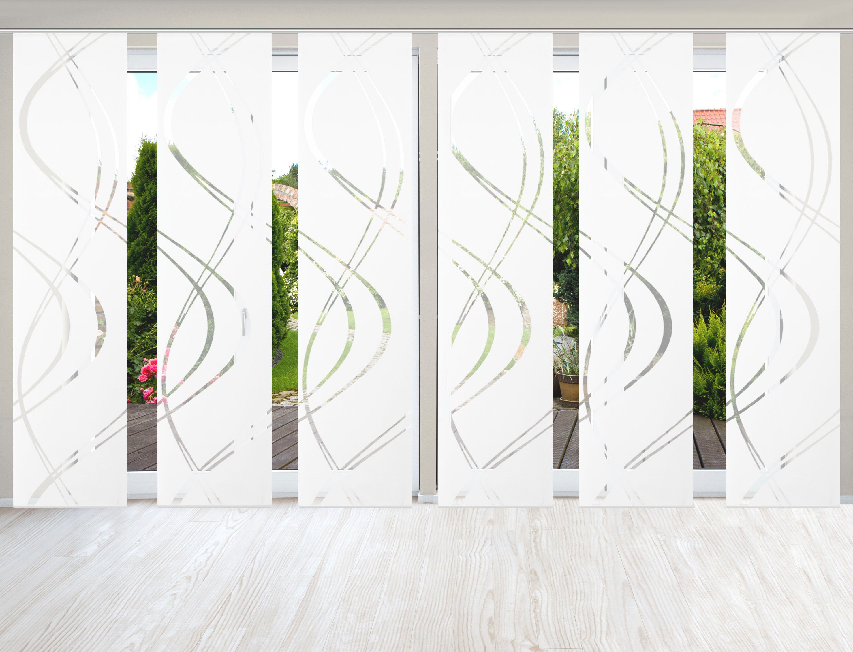HOME WOHNIDEEN Schiebegardine »TIBERIO 6er SET«, (6 St.), Schiebegardine 6e günstig online kaufen