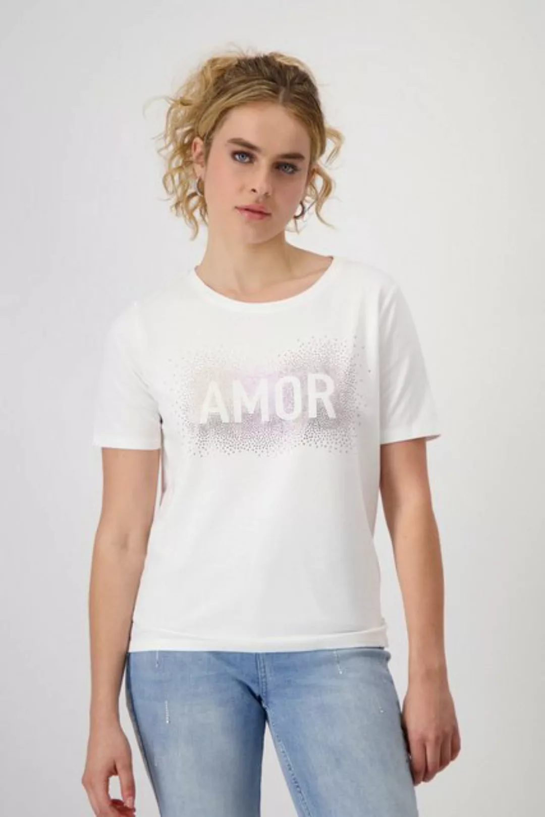 Monari Kurzarmshirt T-Shirt off-white günstig online kaufen