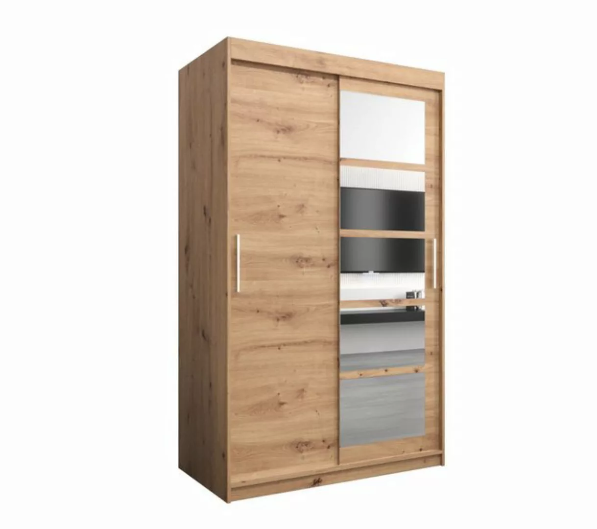 Beautysofa Kleiderschrank Moderner geräumiger Schiebeschrank mit Spiegel Ro günstig online kaufen