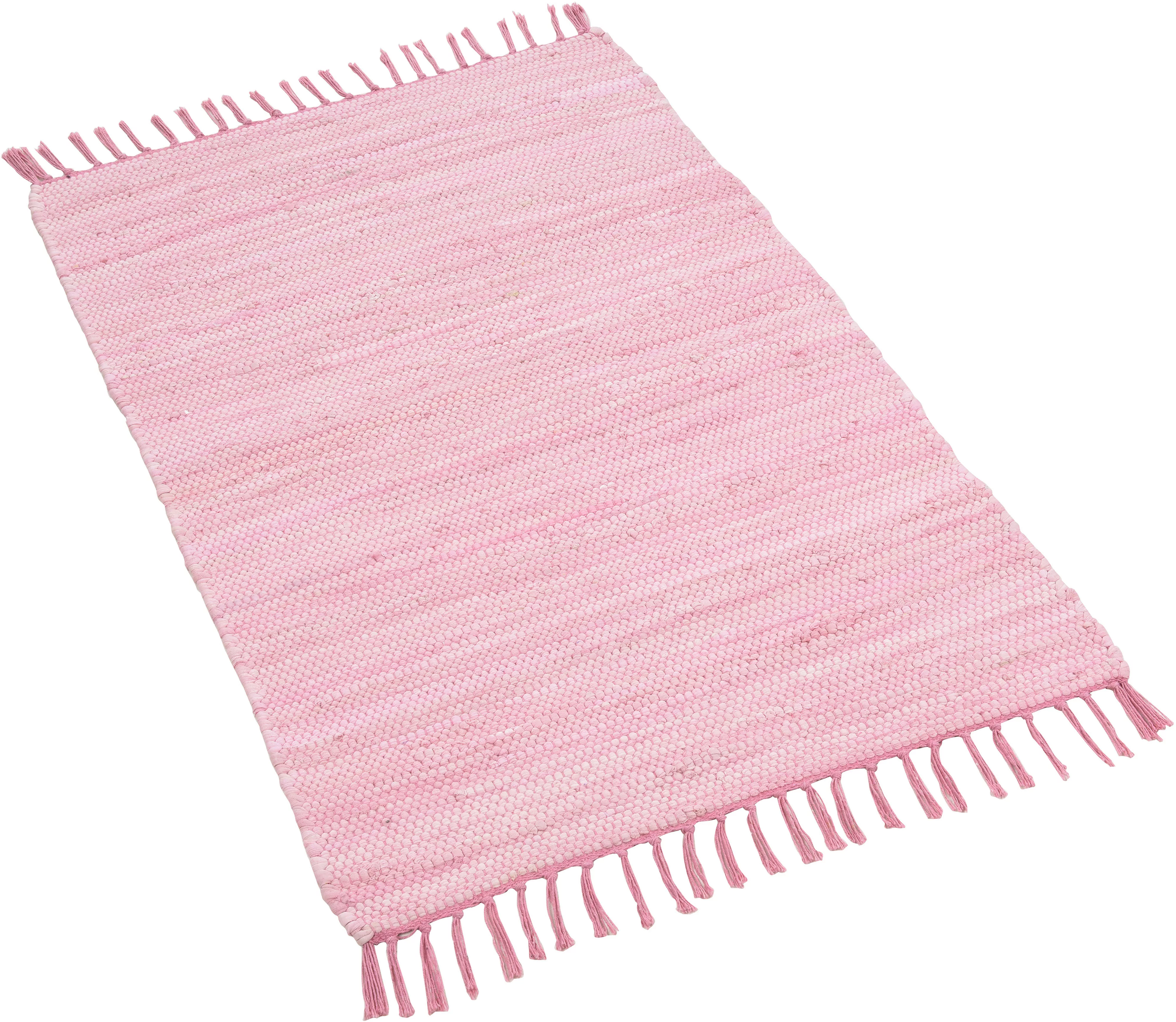 THEKO Teppich  Happy Co ¦ rosa/pink ¦ Baumwolle ¦ Maße (cm): B: 40 H: 0,5 T günstig online kaufen