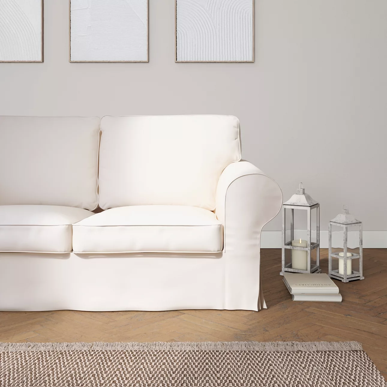 Bezug für Ektorp 2-Sitzer Schlafsofa NEUES Modell, naturweiß, Sofabezug für günstig online kaufen