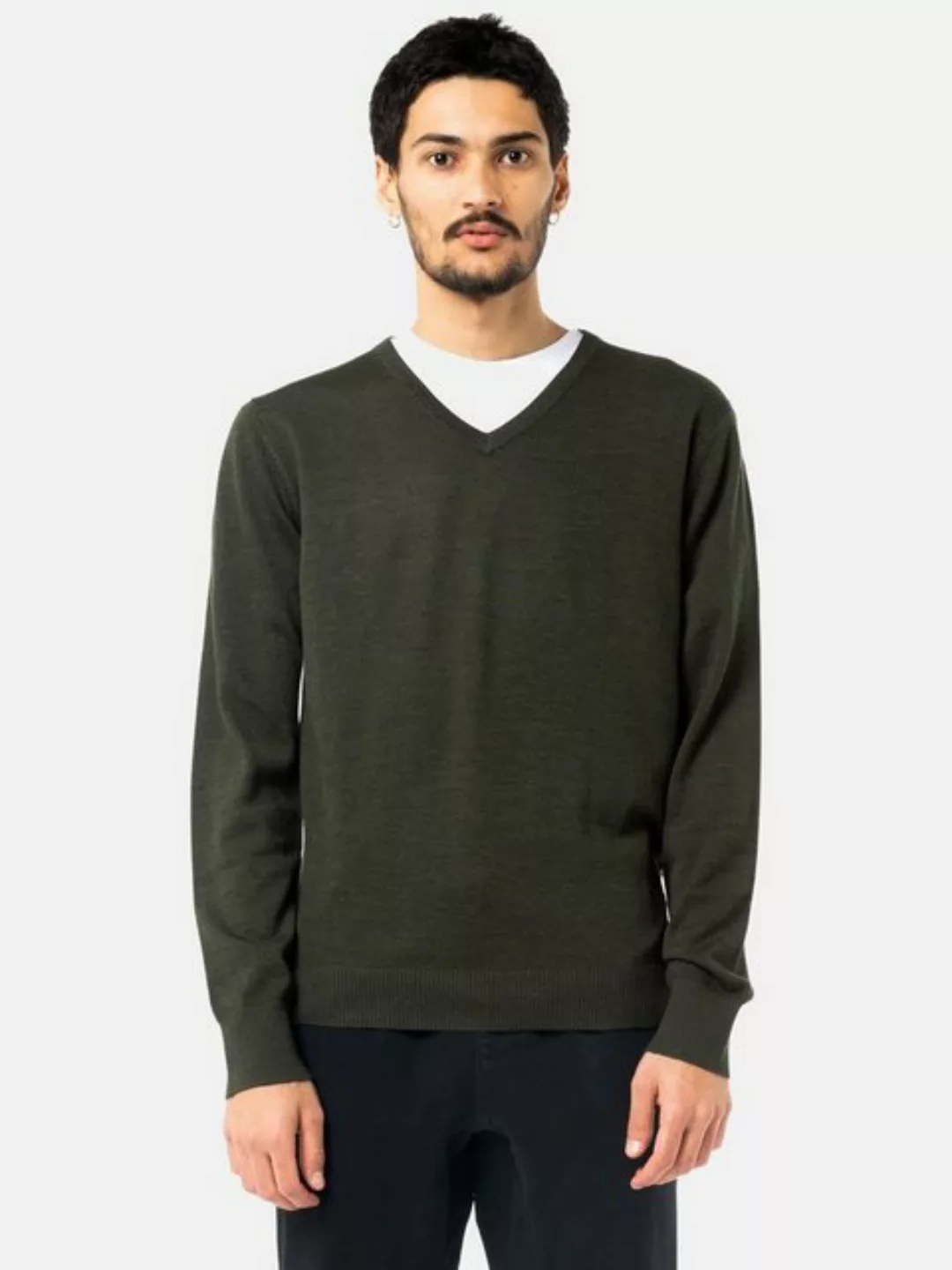 Rusty V-Ausschnitt-Pullover DRAPE V-NECK LAYERING KNIT günstig online kaufen