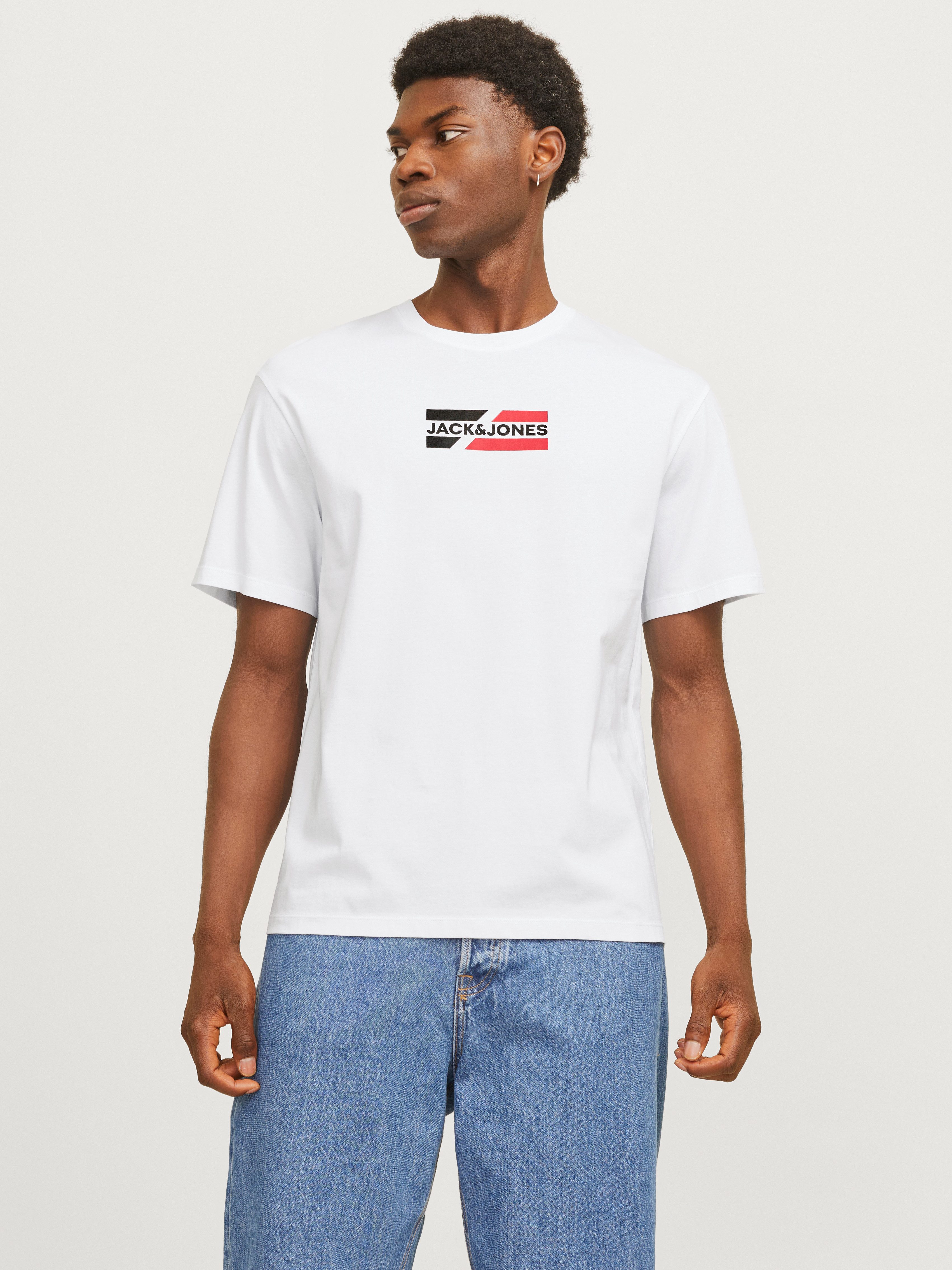 Jack & Jones Rundhalsshirt "JJECORP GRAPHIC TEE SS O-NECK NOOS", mit Logo P günstig online kaufen