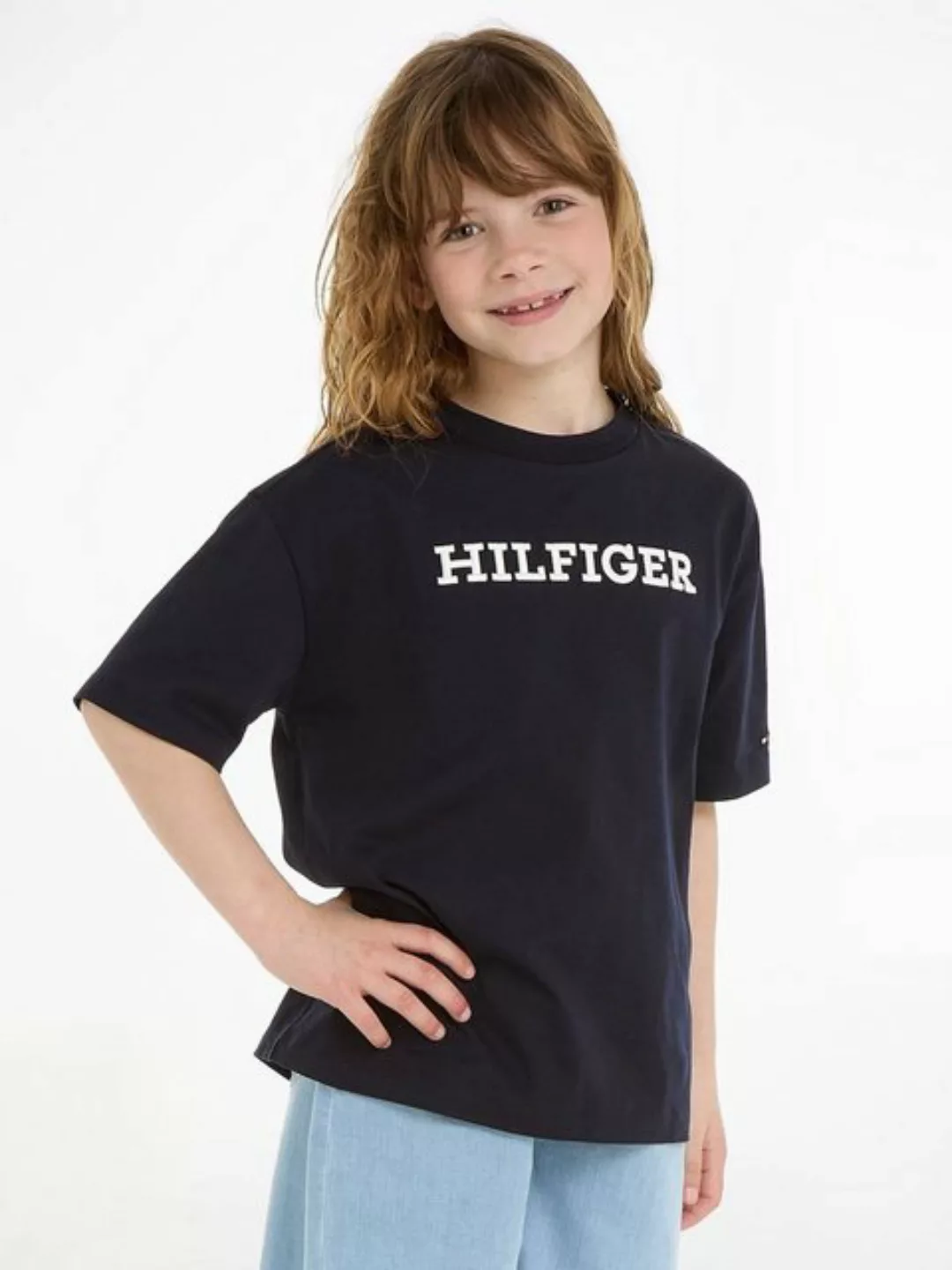 Tommy Hilfiger T-Shirt U MONOTYPE TEE S/S mit großer Logo-Stickerei günstig online kaufen