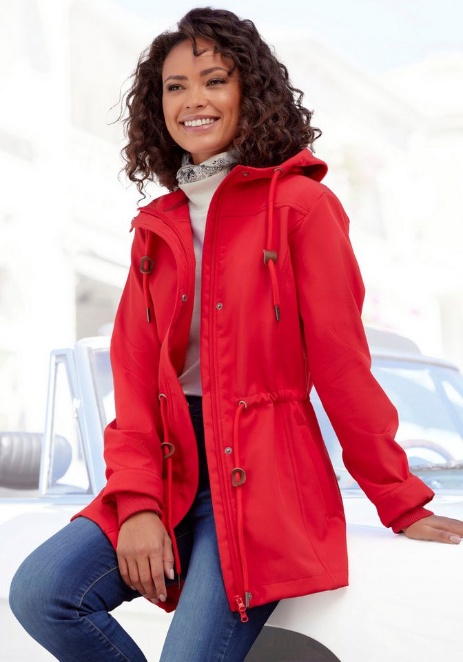 vivance active Softshelljacke mit Kordelzug an der Taille günstig online kaufen