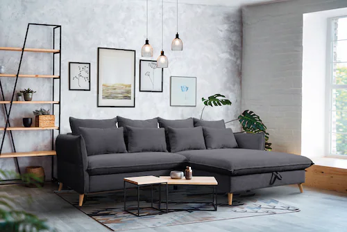 exxpo - sofa fashion Ecksofa "WALPY", L-Form, wahlweise mit Bettfunktion un günstig online kaufen