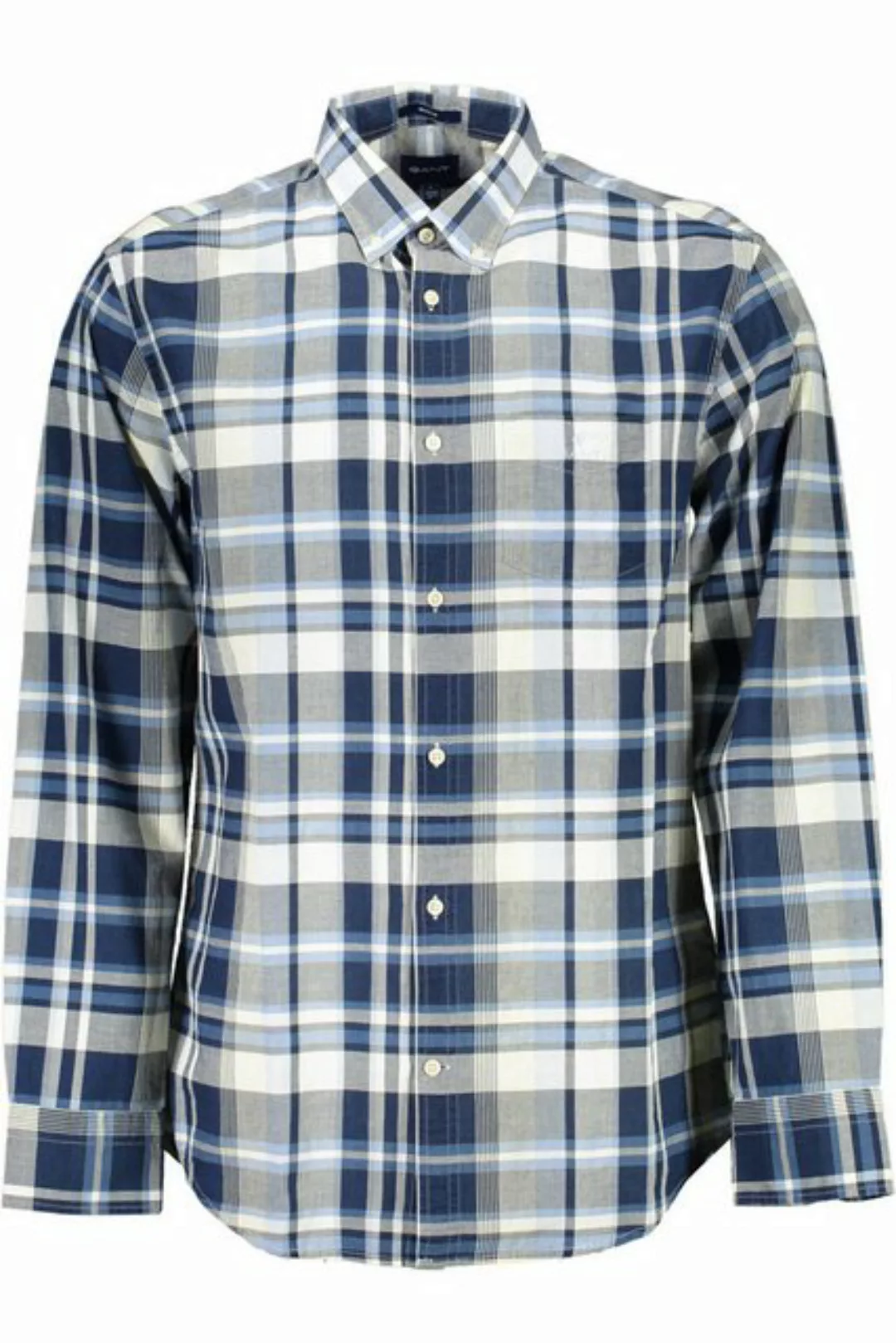 Gant Langarmhemd Elegantes blaues Herrenhemd - Button-Down, reguläre Passfo günstig online kaufen