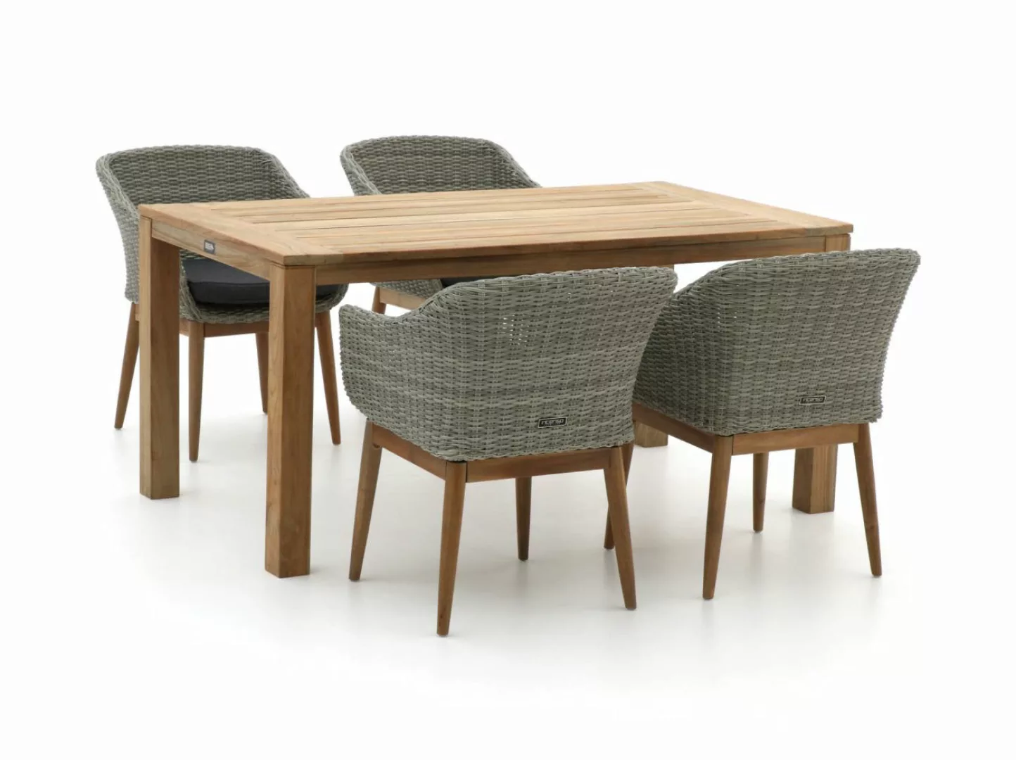 Intenso Bordano/ROUGH-S 160 cm Gartenmöbel-Set 5-teilig günstig online kaufen