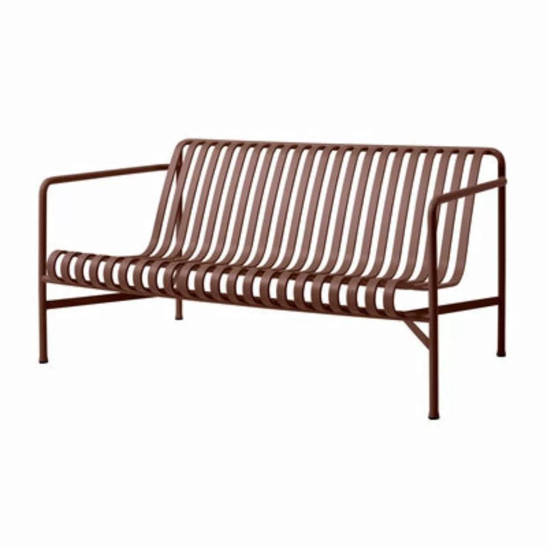 Gartensofa 2-Sitzer Palissade Lounge metall rot / L 139 cm - R & E Bouroull günstig online kaufen