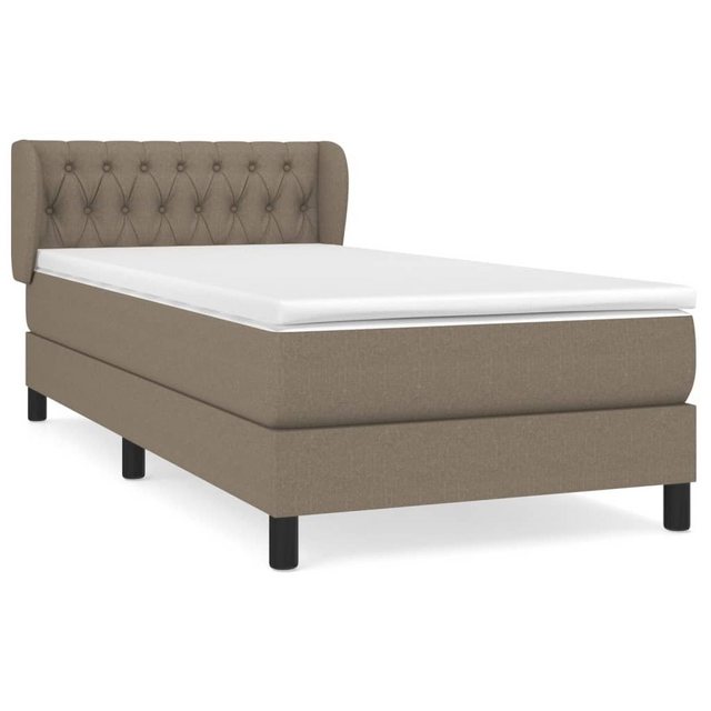 vidaXL Boxspringbett Boxspringbett mit Matratze Taupe 100x200 cm Stoff Bett günstig online kaufen