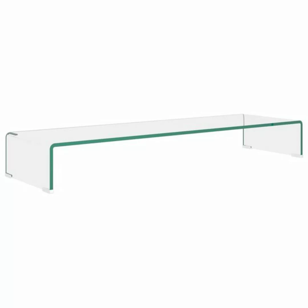 vidaXL TV-Schrank TV-Tisch Bildschirmerhöhung Glas Transparent 100x30x13 cm günstig online kaufen