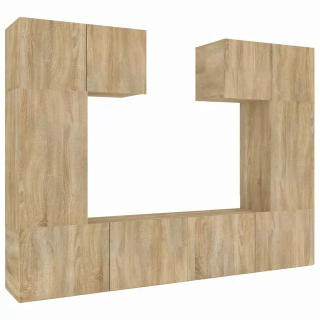 furnicato TV-Schrank 6-tlg. TV-Schrank-Set Sonoma-Eiche Holzwerkstoff (1-St günstig online kaufen