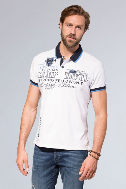 CAMP DAVID Poloshirt mit Knopfleiste günstig online kaufen
