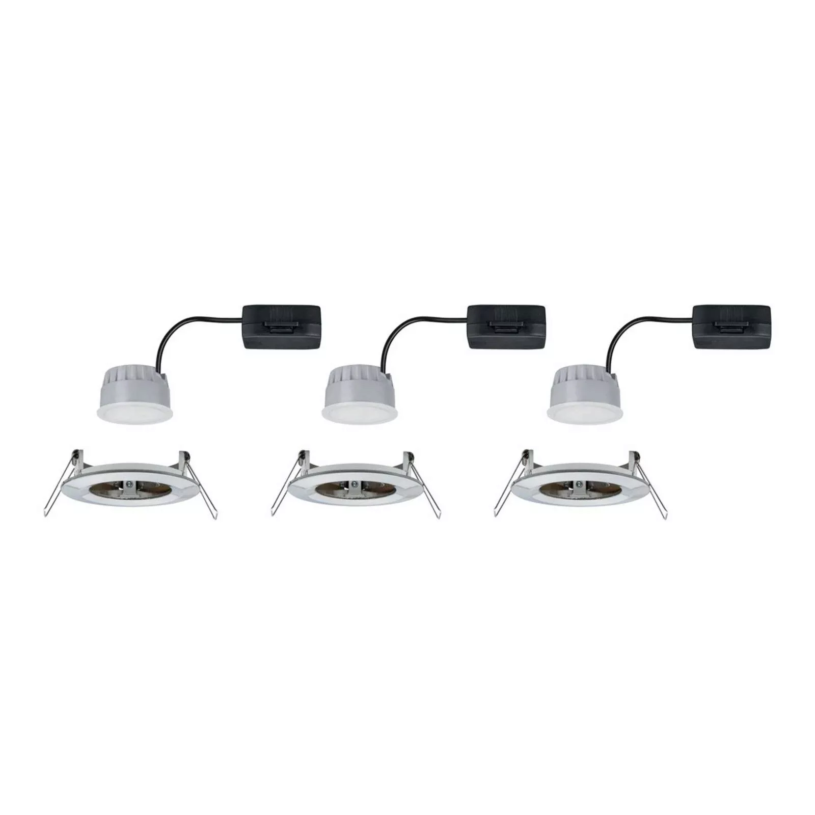 Paulmann LED-Einbauspot Nova Coin 3er eisen rund dimmbar günstig online kaufen