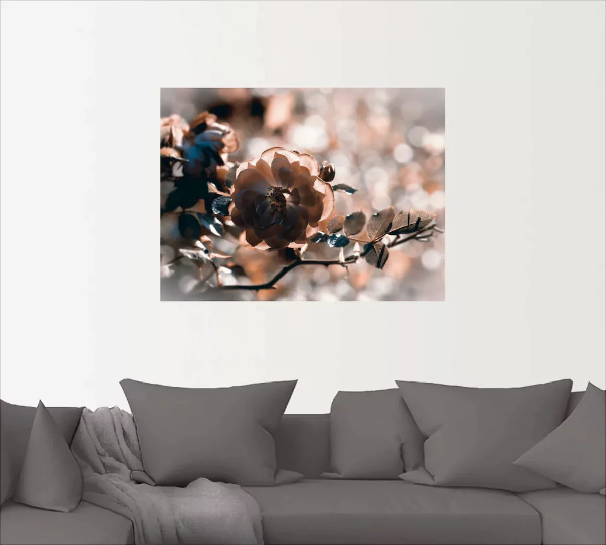 Artland Wandbild »Rose«, Blumen, (1 St.), als Leinwandbild, Wandaufkleber i günstig online kaufen