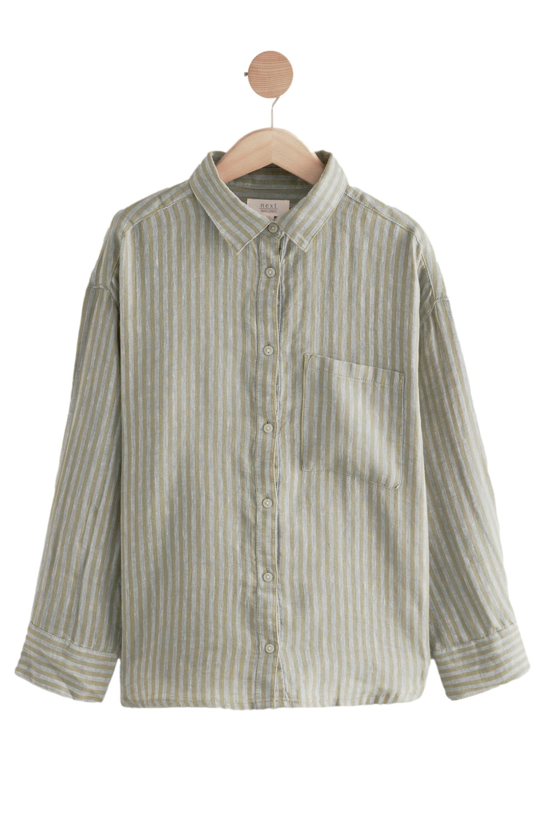 Next Langarmbluse Bluse aus 100 % Leinen günstig online kaufen