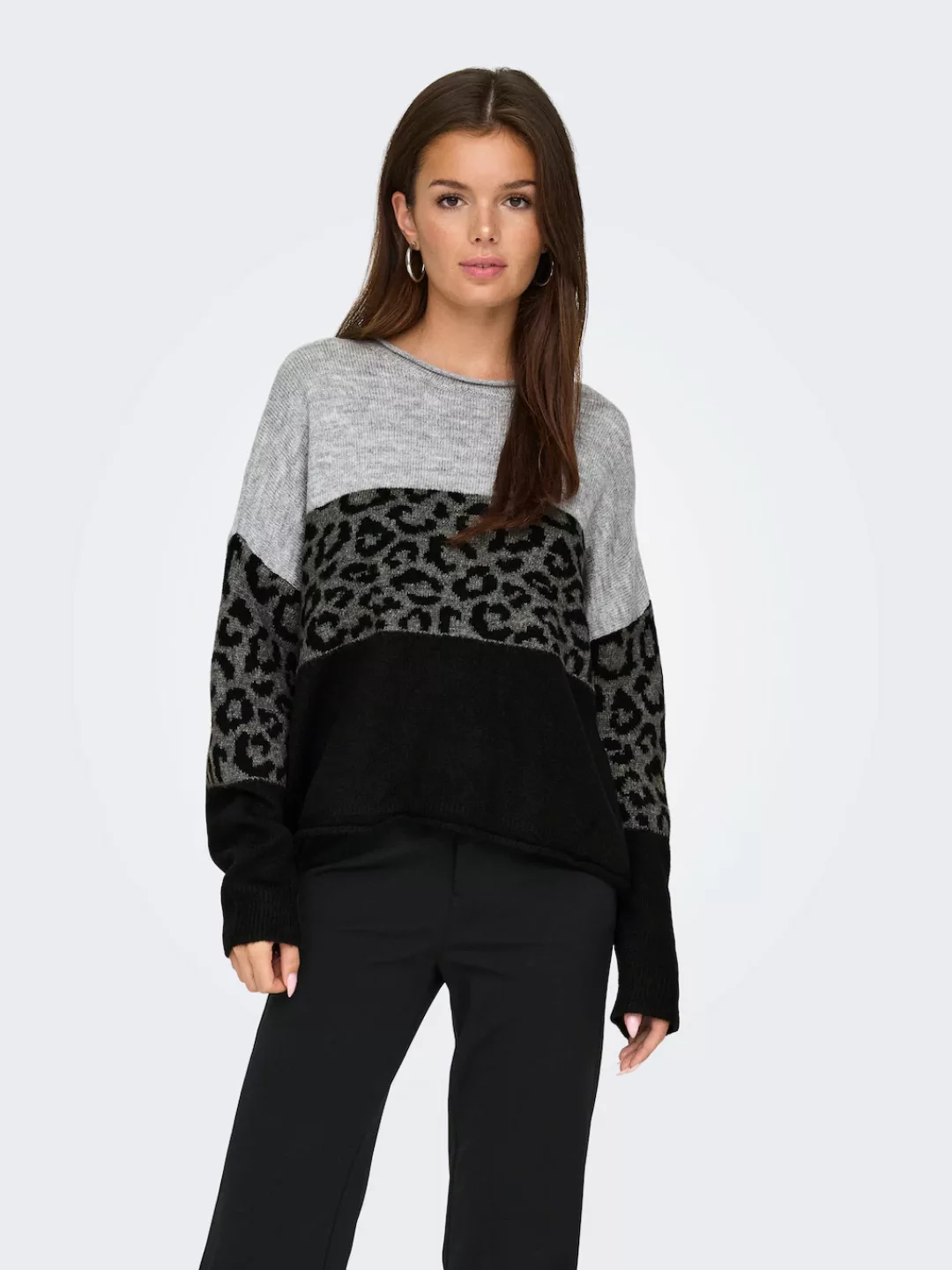 ONLY Rundhalspullover ONLJADE ANIMAL LS O-NECK NOOS KNT günstig online kaufen