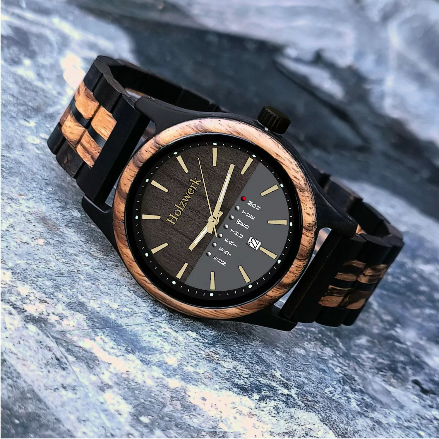 Holzwerk Quarzuhr BREMEN Designer Holz Armbanduhr günstig online kaufen