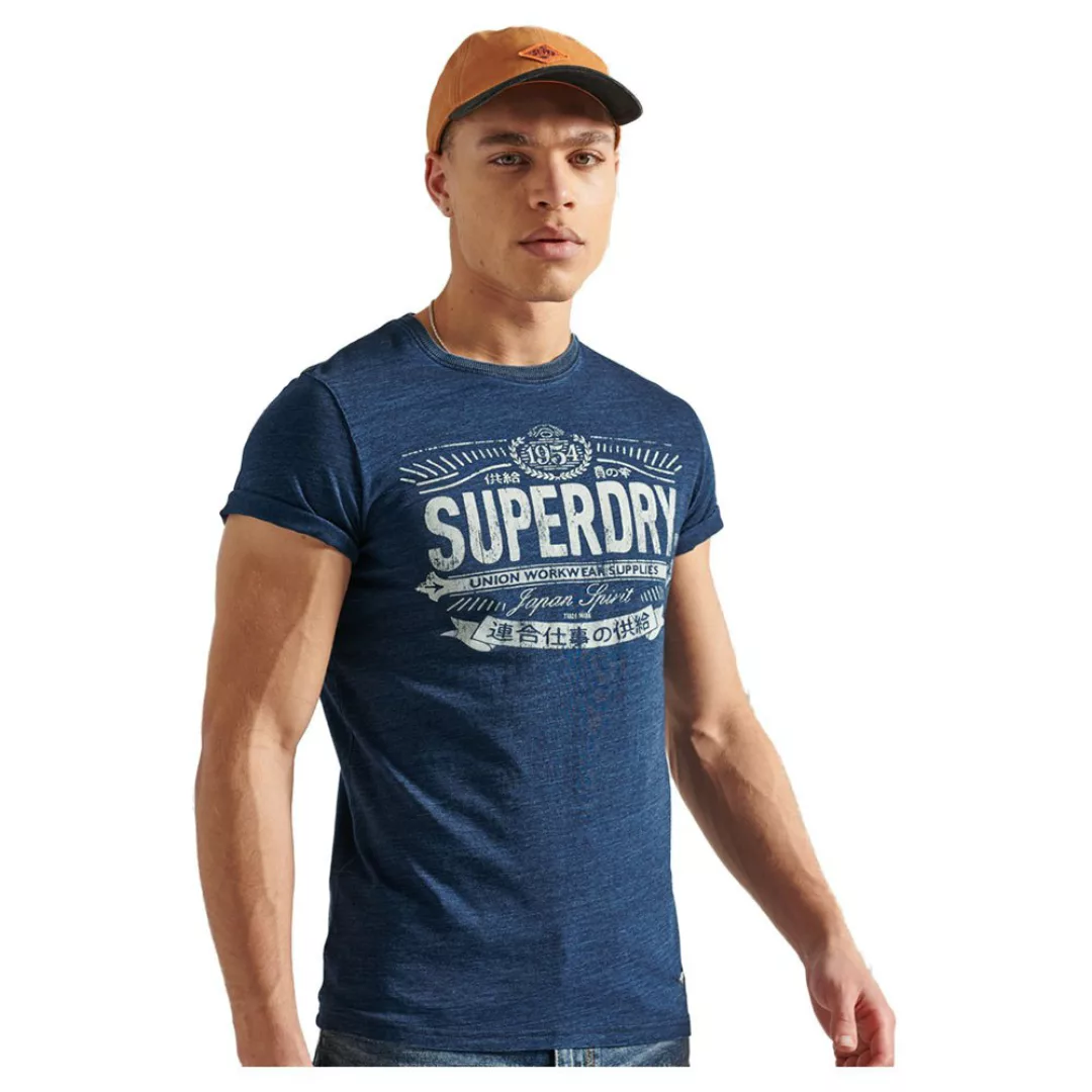 Superdry Vintage Indigo Kurzarm T-shirt M Indigo Dark Wash günstig online kaufen