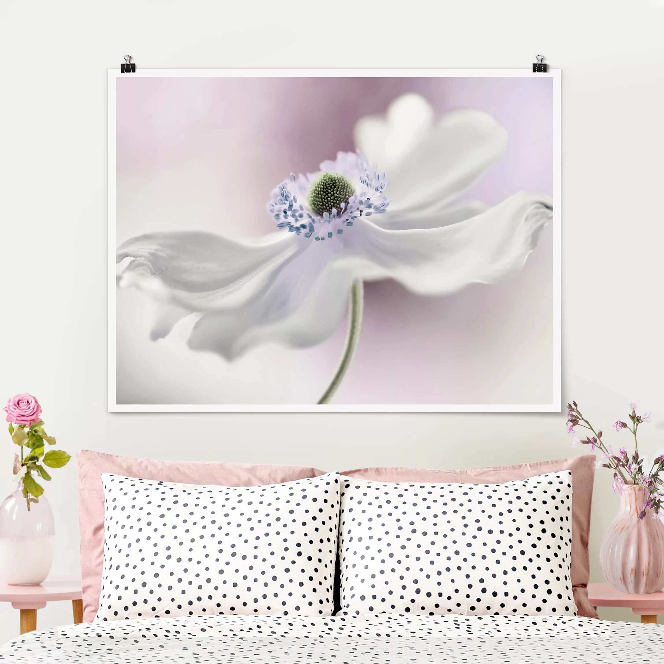 Poster Blumen - Querformat Anemonenbrise günstig online kaufen