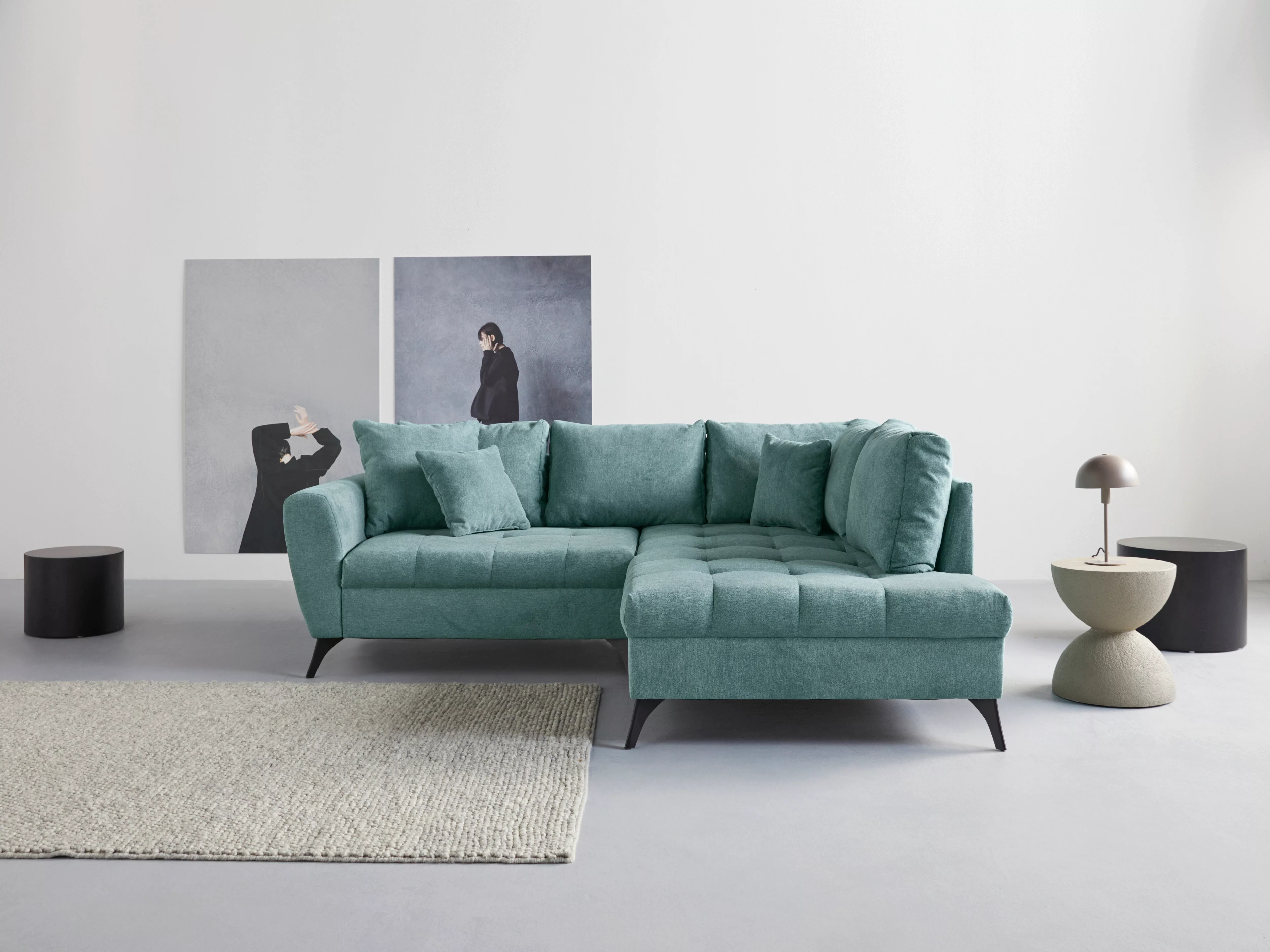 INOSIGN Ecksofa "Lörby L-Form", Belastbarkeit bis 140kg pro Sitzplatz, auch günstig online kaufen