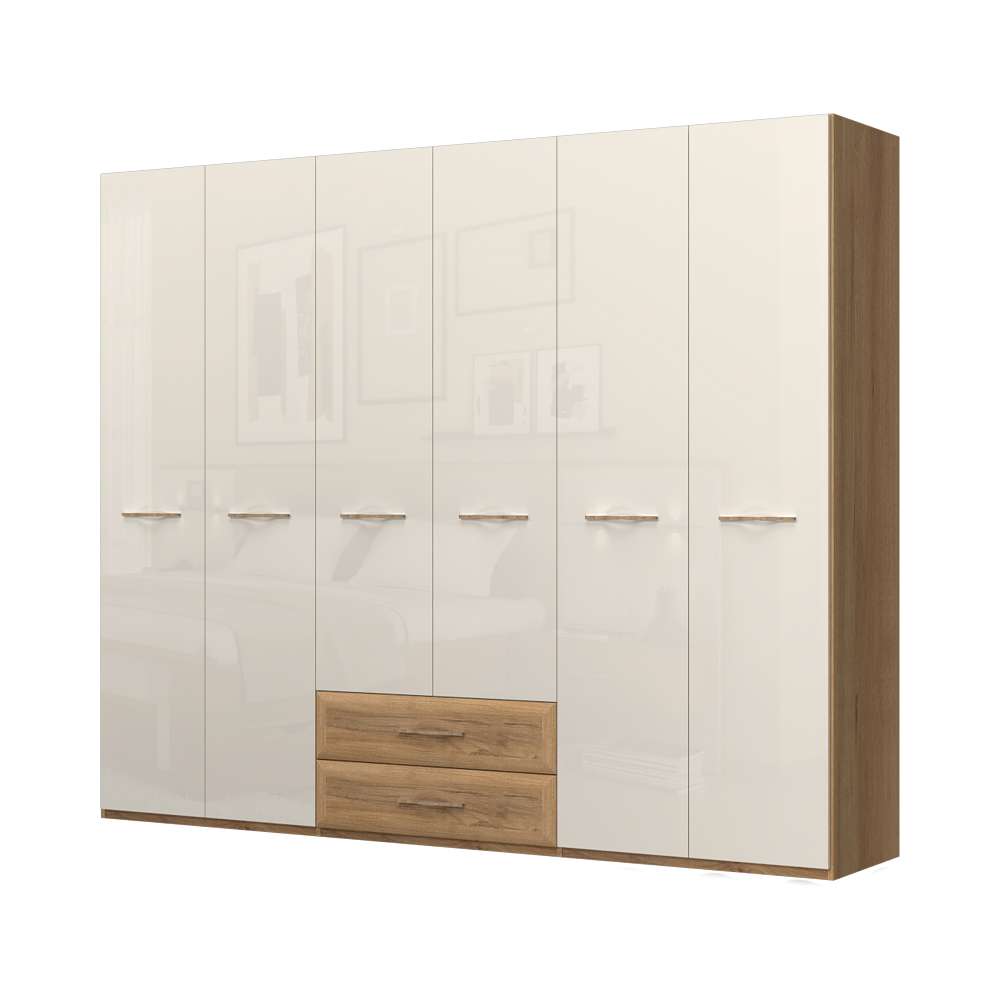 Home affaire Kleiderschrank "Gala, beige hochglänzend UV lackiert, kratzfes günstig online kaufen