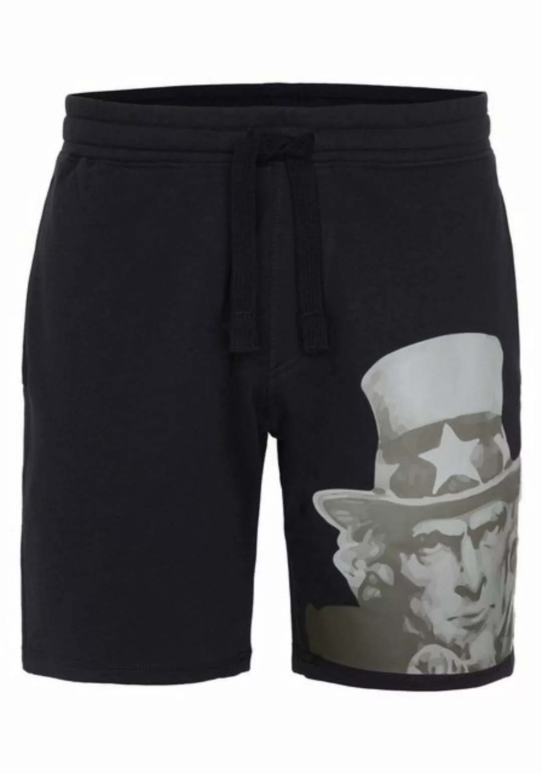 Uncle Sam Sweatshorts im charakteristischen Label-Look günstig online kaufen