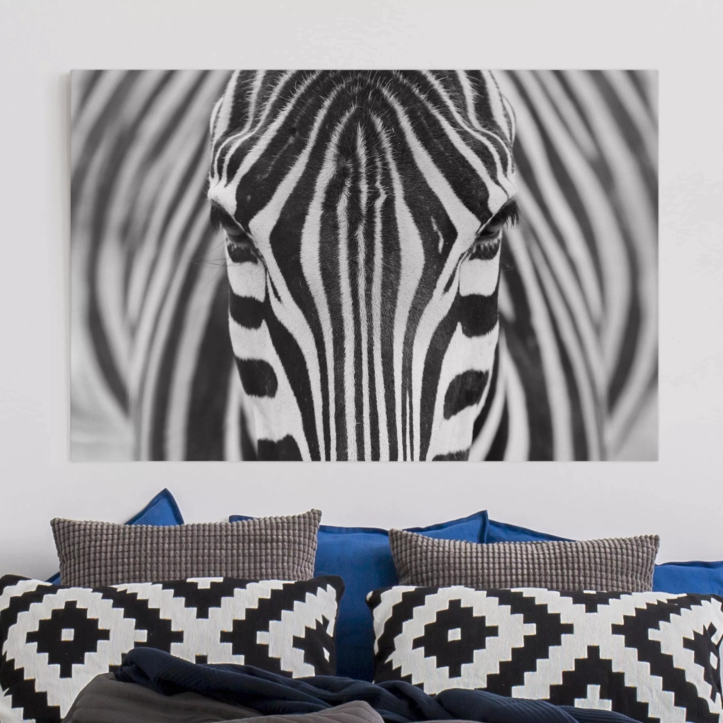 Leinwandbild Tiere - Querformat Zebra Look günstig online kaufen