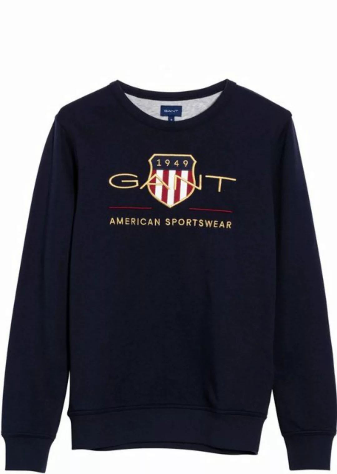 Gant Sweatshirt ARCHIVE SHIELD C-NECK mit geripptem Rundhalsausschnitt günstig online kaufen