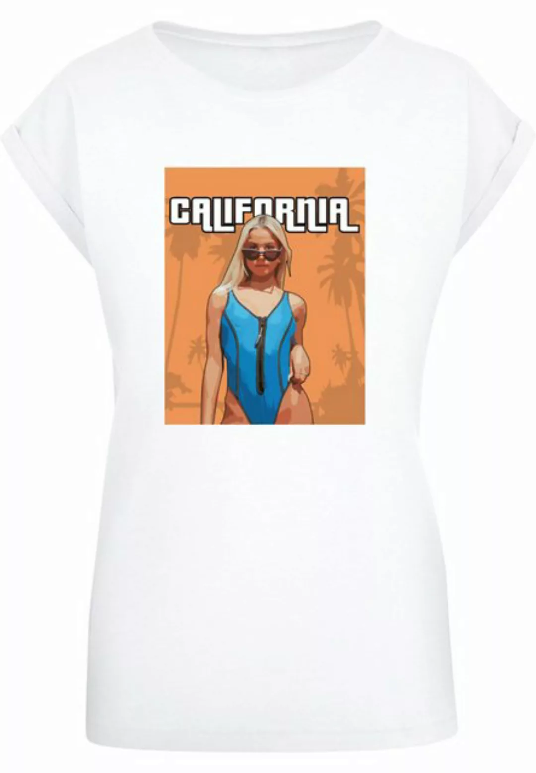 Merchcode T-Shirt Merchcode Damen Ladies Grand California Extended Shoulder günstig online kaufen