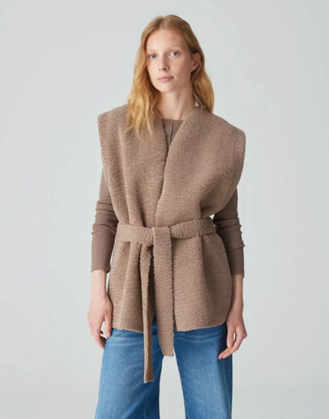 OPUS Kurzweste Weste Asofta cape Loose aus flauschigem Teddyfell günstig online kaufen