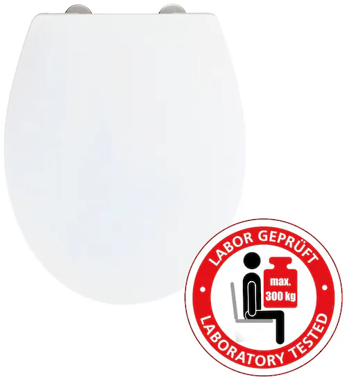 WENKO WC-Sitz "Ostuni", (1 St.), Thermoplast, belastbar mit 300 kg, mit Abs günstig online kaufen