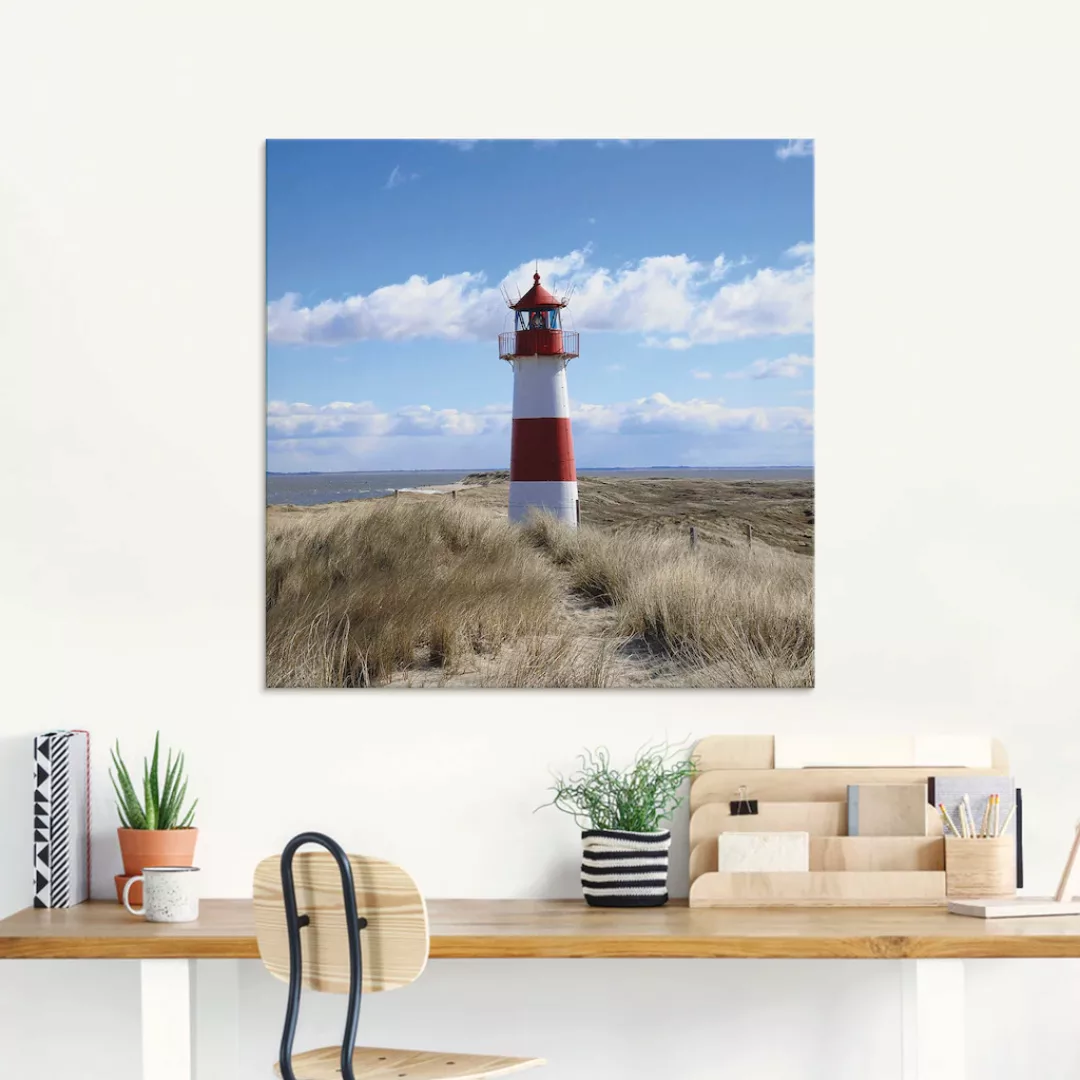 Artland Glasbild »Leuchtturm Sylt«, Gebäude, (1 St.), in verschiedenen Größ günstig online kaufen