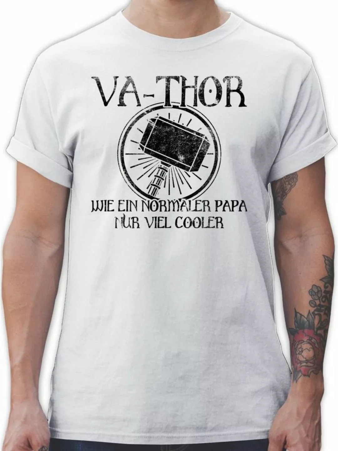 Shirtracer T-Shirt Vathor wie ein normaler Papa nur viel cooler - schwarz V günstig online kaufen