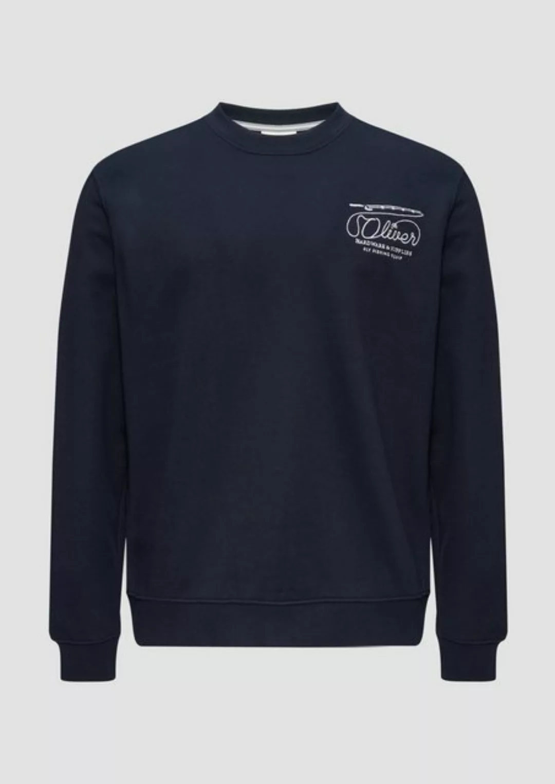 s.Oliver Sweatshirt Sweatshirt mit Stickerei aus weichem Baumwollmix Sticke günstig online kaufen