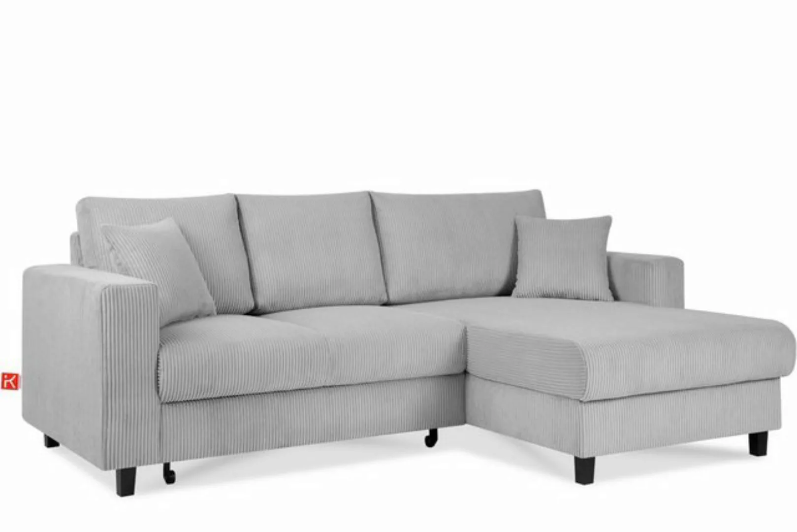 KONSIMO® Ecksofa Rechts Ecksofa EGRET, mit Schlaffunktion und Bettkasten,he günstig online kaufen