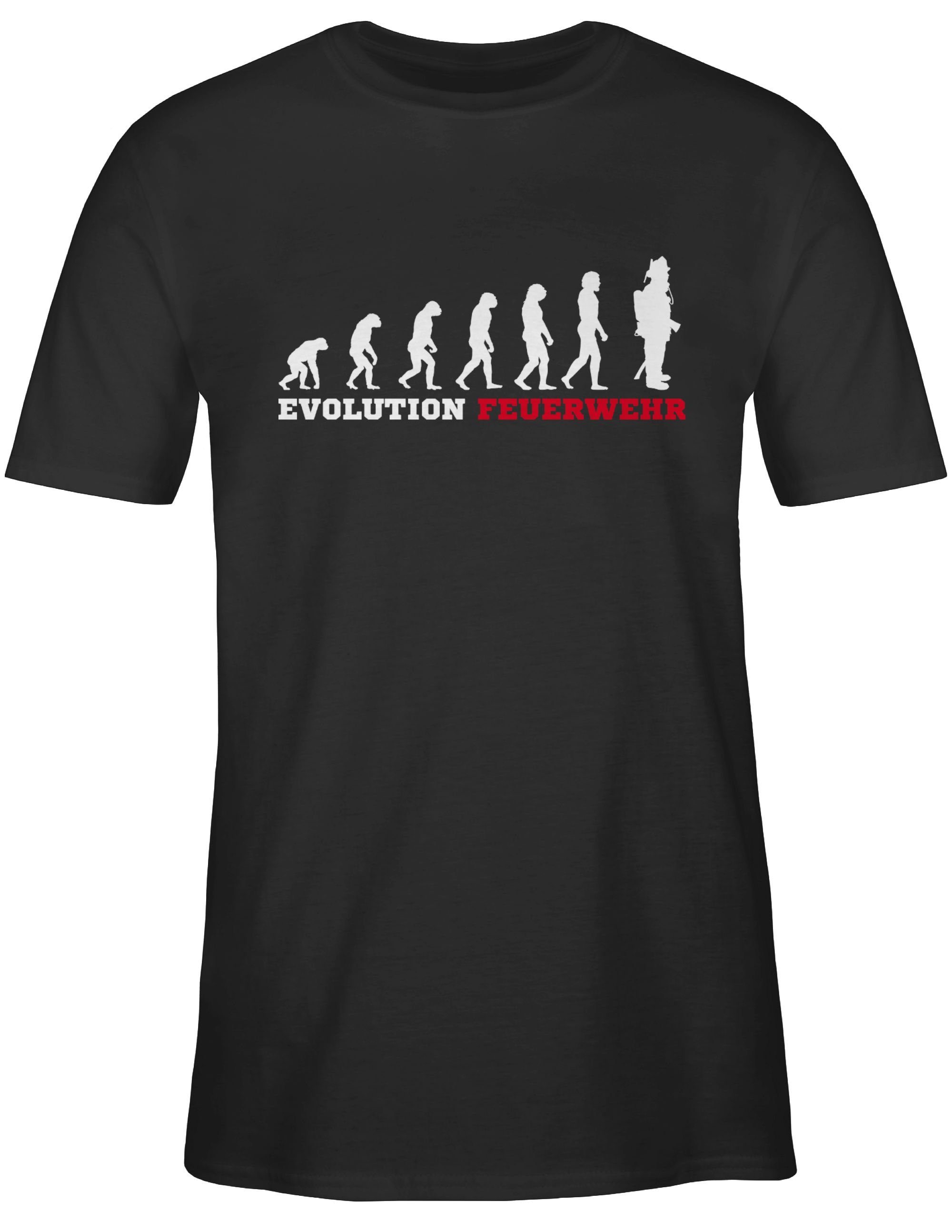 Shirtracer T-Shirt Evolution Feuerwehr Feuerwehr günstig online kaufen