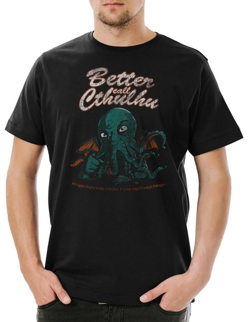 Urban Backwoods Print-Shirt Better Call Cthulhu Herren T-Shirt Arkham H. P. günstig online kaufen