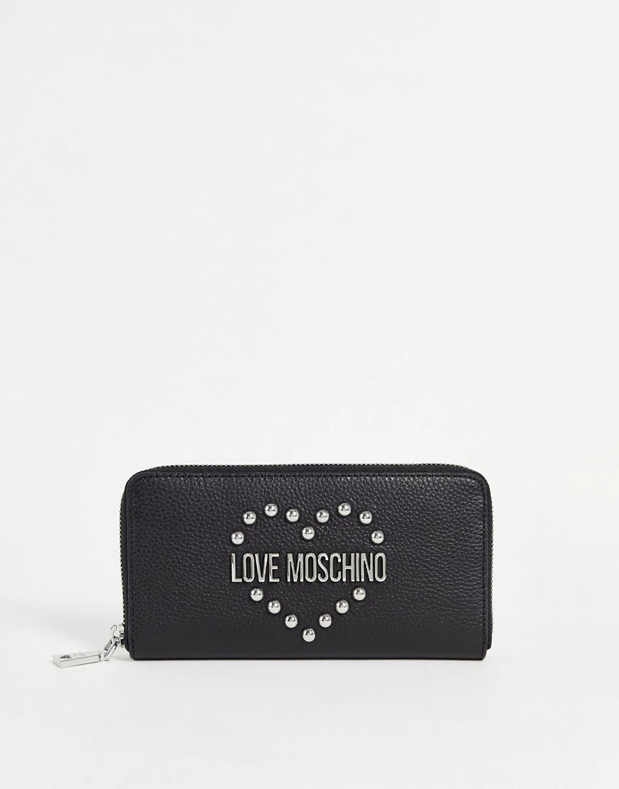 Love Moschino – Geldbörse mit Herzlogo in Schwarz günstig online kaufen