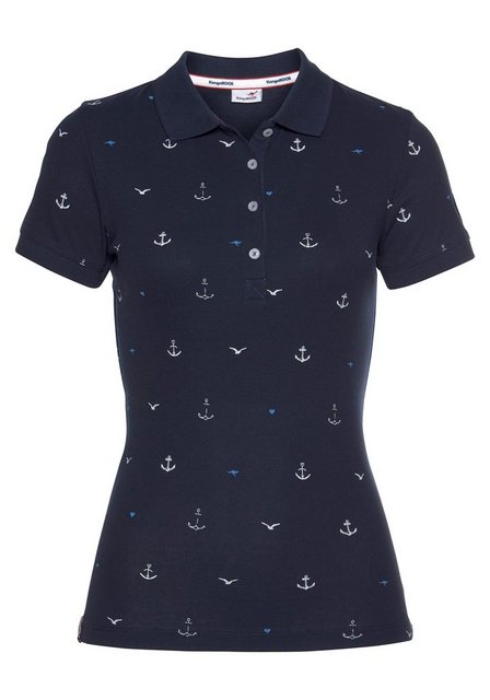 KangaROOS Poloshirt mit maritimem Allover-Print günstig online kaufen