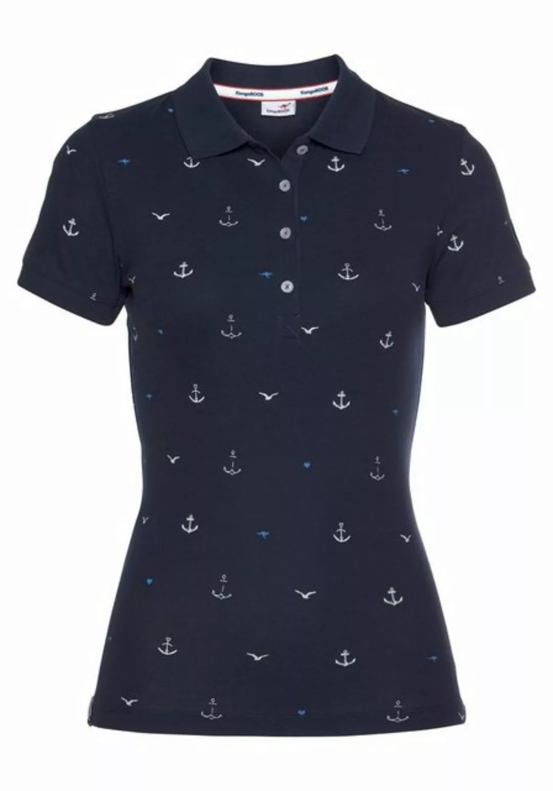 KangaROOS Poloshirt Kurzarm, sehr figurbetont, mit Allover-Druck, aus 100% günstig online kaufen