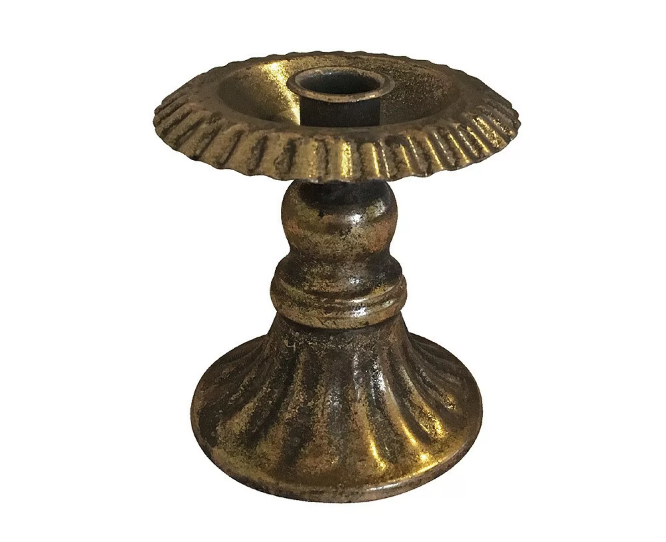 Kerzenhalter Kelch Antik-Stil Kerzenständer Metall gold patiniert 10,5cm günstig online kaufen