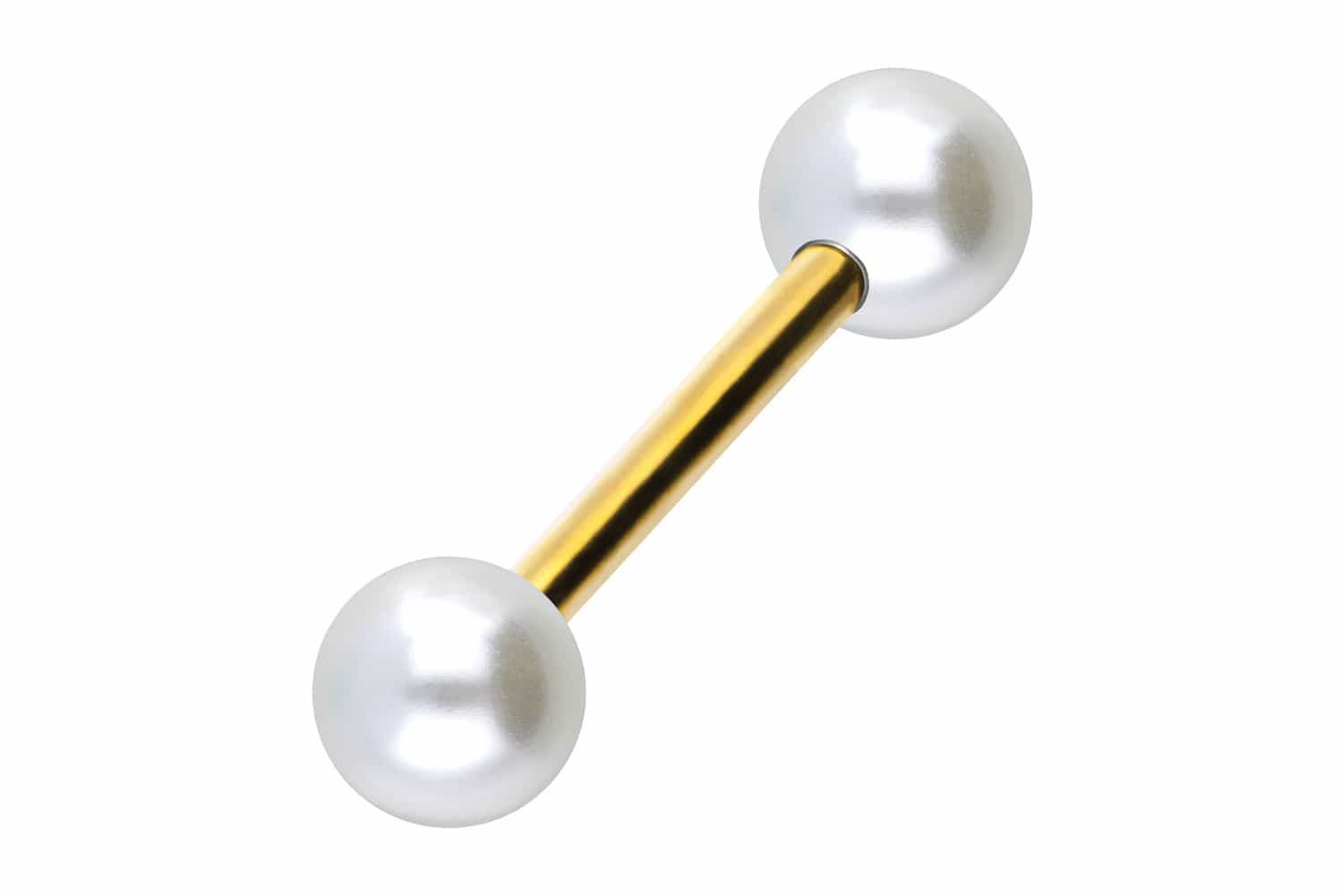 PIERCINGLINE Brustwarzenpiercing Titan Barbell SYNTHETISCHE PERLEN günstig online kaufen