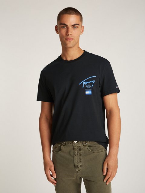 Tommy Jeans Plus Rundhalsshirt "TJM REG TOMMY SIGN CITY TEE EXT", in Großen günstig online kaufen