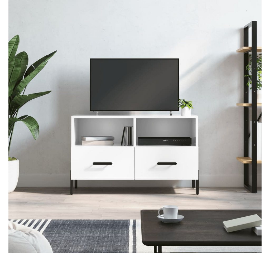 vidaXL TV-Schrank TV-Schrank Hochglanz-Weiß 80x36x50 cm Spanplatte günstig online kaufen