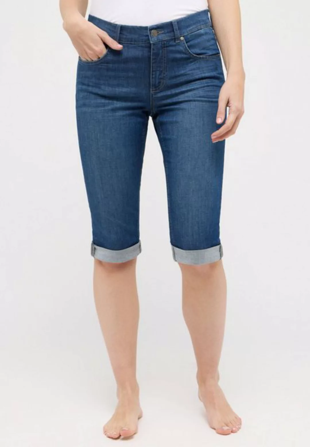 ANGELS 5-Pocket-Jeans Jeans Capri TU mit Used-Look mit Label-Applikationen günstig online kaufen