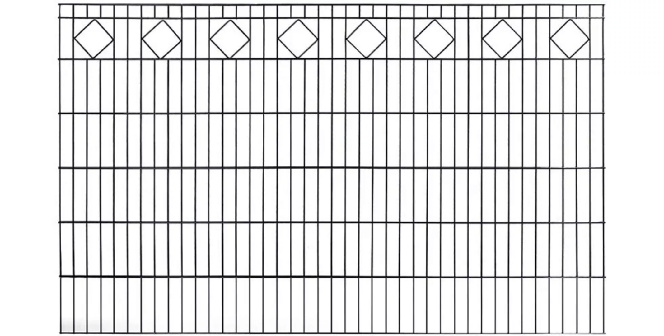 KRAUS Doppelstabmattenzaun "Schmuckmatte-60x40" günstig online kaufen