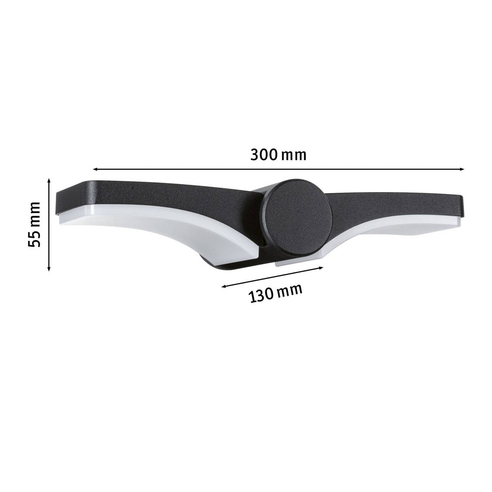 Paulmann LED-Außenwandlampe Pekana, anthrazit 30 cm Alu IP44 günstig online kaufen